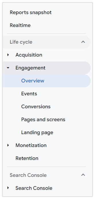 Aperçu de l'engagement Navigation